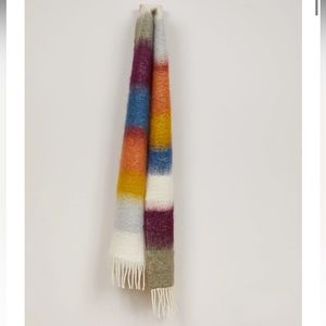 Mohair Blend Fringe Scarf Mantas Ezcaray Matisse Foulard Multicolor NWT
